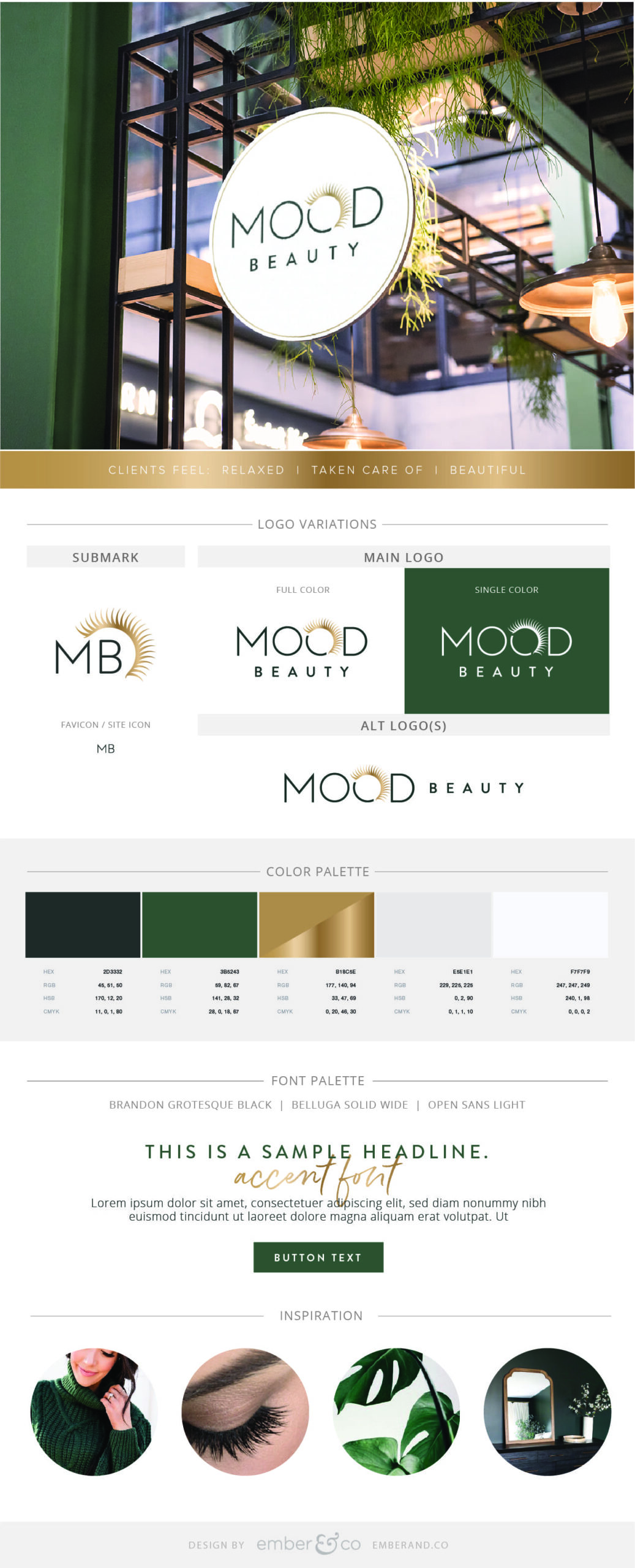 MOOD Beauty WordPress Website Design by Ember & Co Design Studio