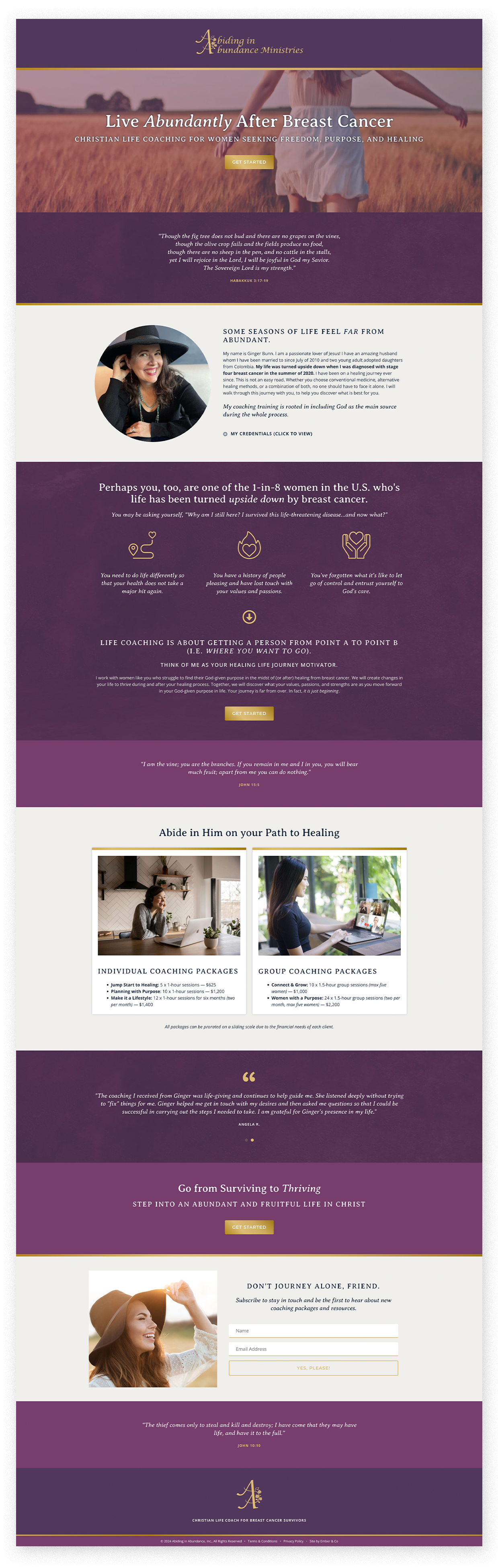 Abiding in Abundance Website