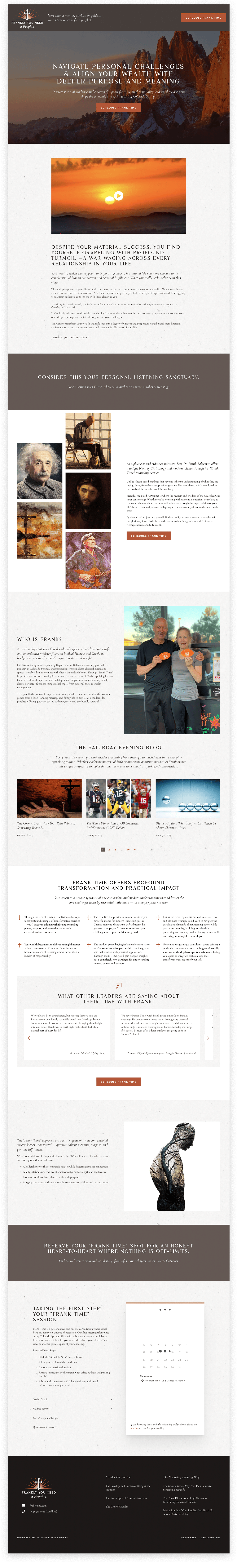 Frankly You Need a Prophet Website